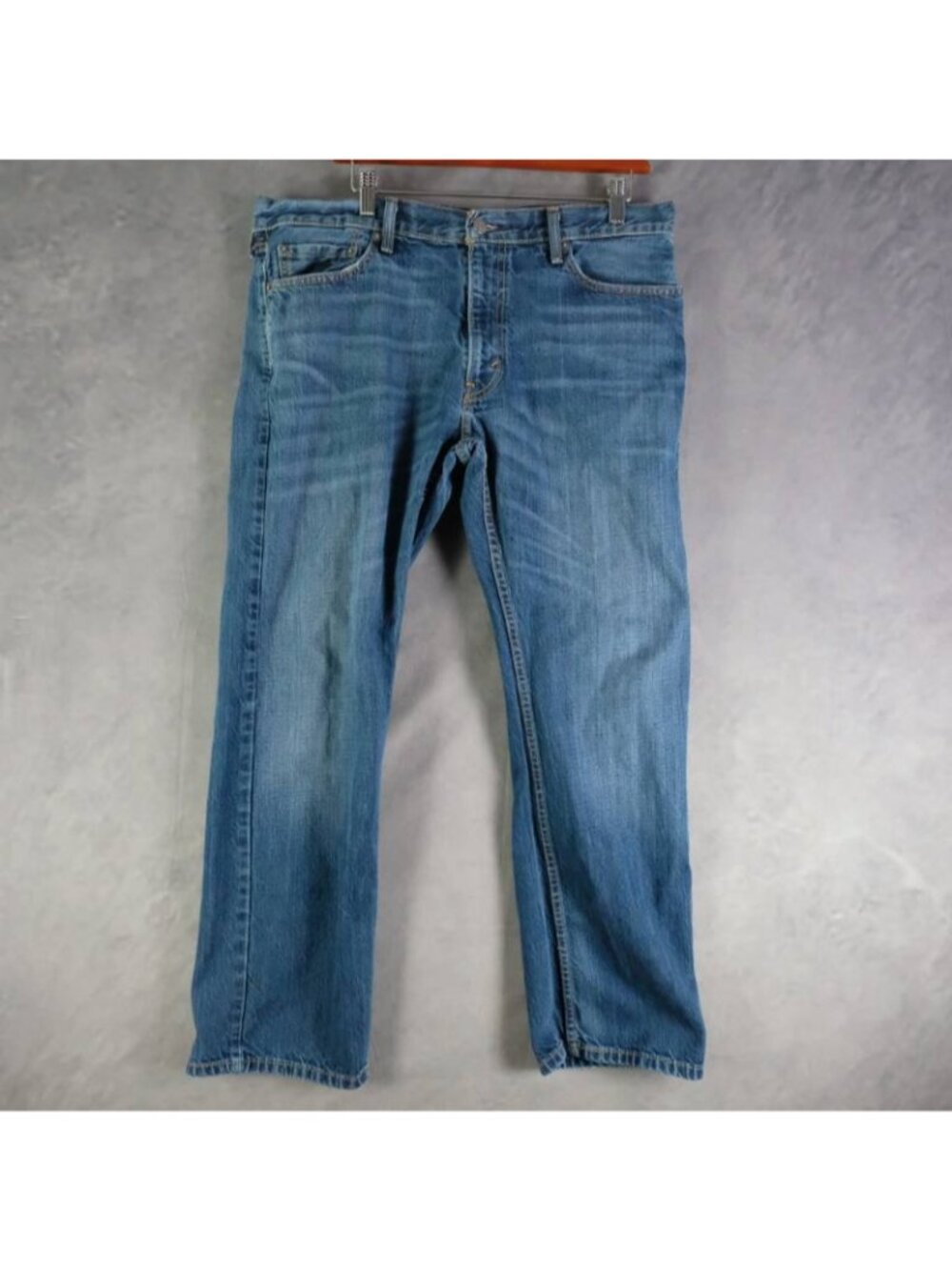 Levi's Jeans Mens 32x30 Blue 514 Straight Fit Stone Wash Denim Casual